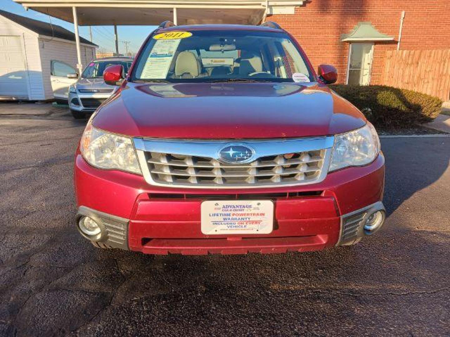 2011 Camellia Red Pearl Subaru Forester 2.5X Limited (JF2SHAEC2BH) with an 2.5L H4 SOHC 16V engine, 4-Speed Automatic transmission, located at 1230 East Main St, Xenia, OH, 45385, (937) 908-9800, 39.687321, -83.910294 - Photo#1