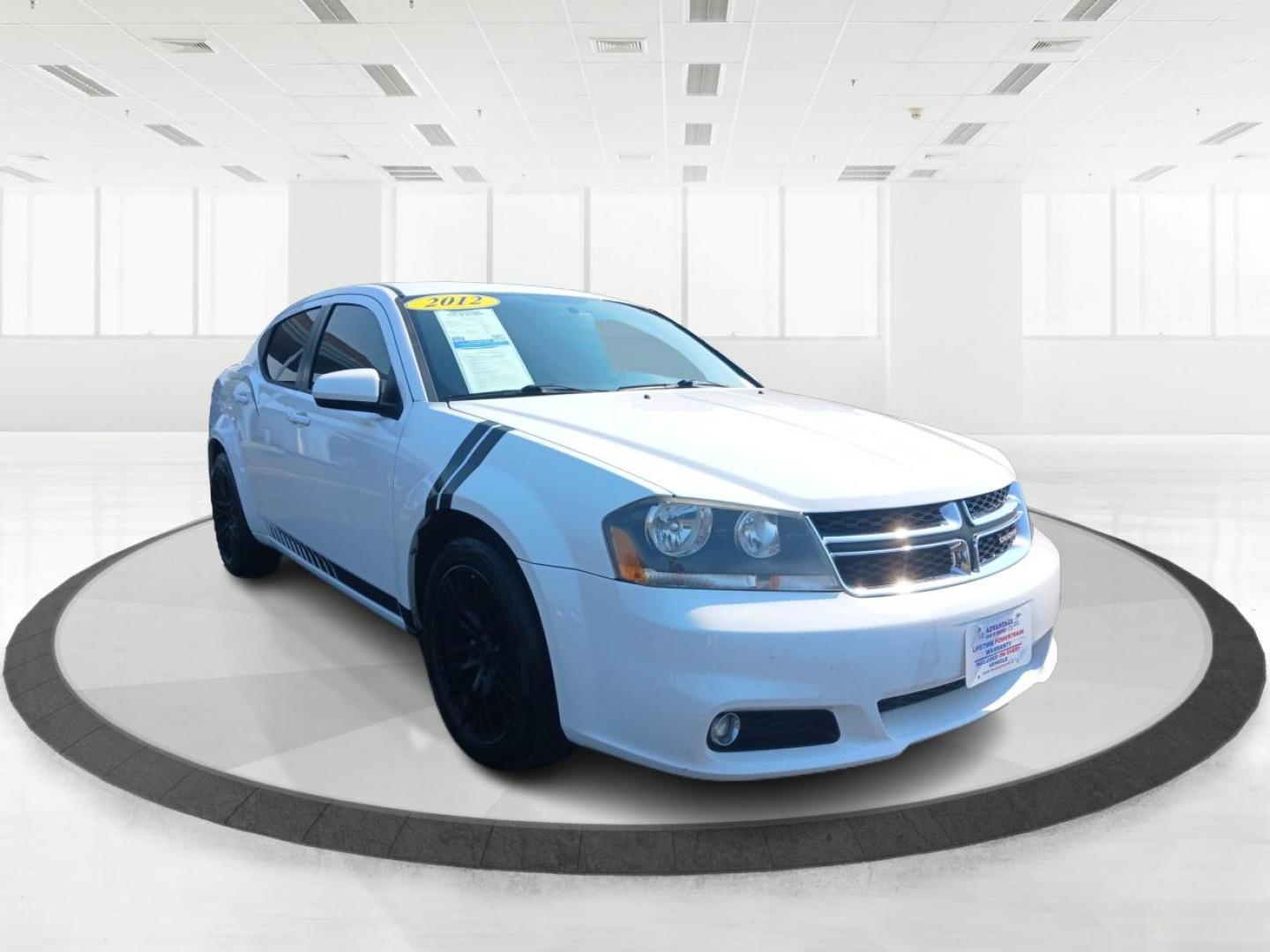 2012 Bright White Dodge Avenger (1C3CDZEG8CN) with an 3.6L V6 DOHC 24V FFV engine, 6-Speed Automatic transmission, located at 880 E. National Road, Vandalia, OH, 45377, (937) 908-9800, 39.892189, -84.181015 - Photo#0