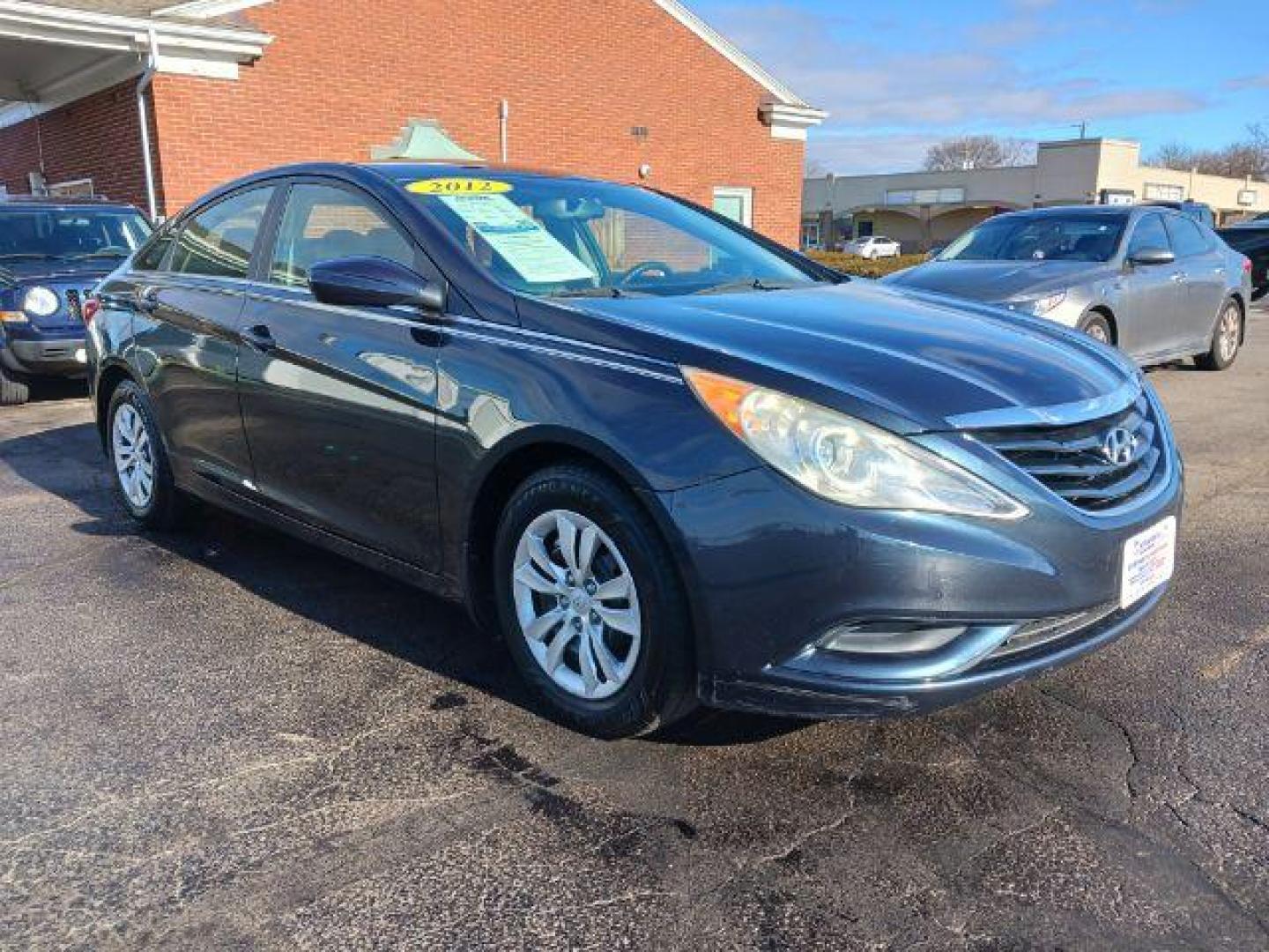 2012 Pacific Blue Pearl Hyundai Sonata GLS Auto (5NPEB4AC6CH) with an 2.4L L4 DOHC 16V engine, 6-Speed Automatic transmission, located at 1099 N County Rd 25A, OH, 45373, (937) 908-9800, 40.057079, -84.212883 - Photo#0