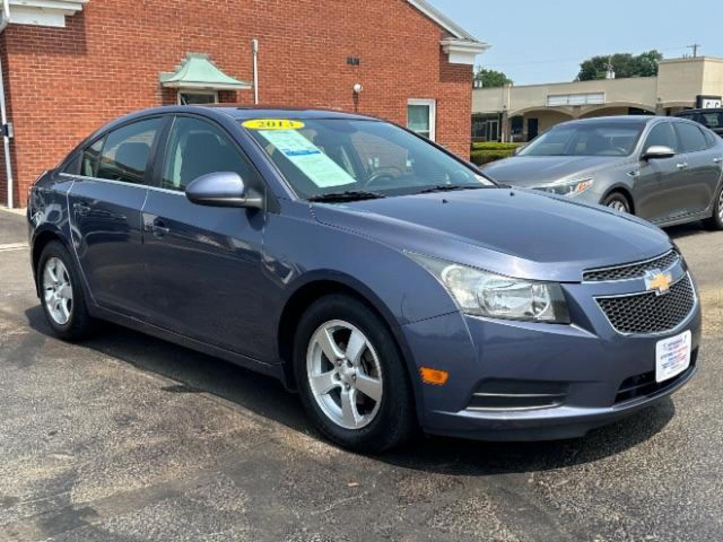 2013 Atlantis Blue Metallic Chevrolet Cruze 1LT Auto (1G1PC5SB3D7) with an 1.4L L4 DOHC 16V TURBO engine, 6-Speed Automatic transmission, located at 1230 East Main St, Xenia, OH, 45385, (937) 908-9800, 39.687321, -83.910294 - Photo#0