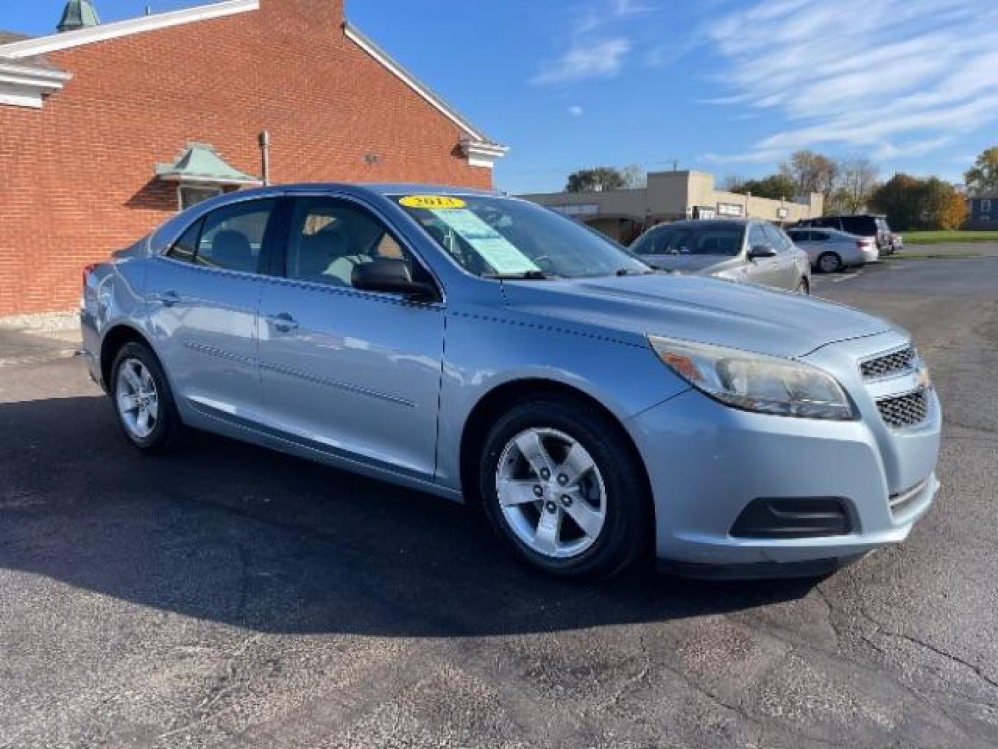 2013 Atlantis Blue Metallic Chevrolet Malibu LS (1G11B5SA6DU) with an 2.5L L4 DOHC 16V engine, 6-Speed Automatic transmission, located at 1099 N County Rd 25A, OH, 45373, (937) 908-9800, 40.057079, -84.212883 - Photo#0