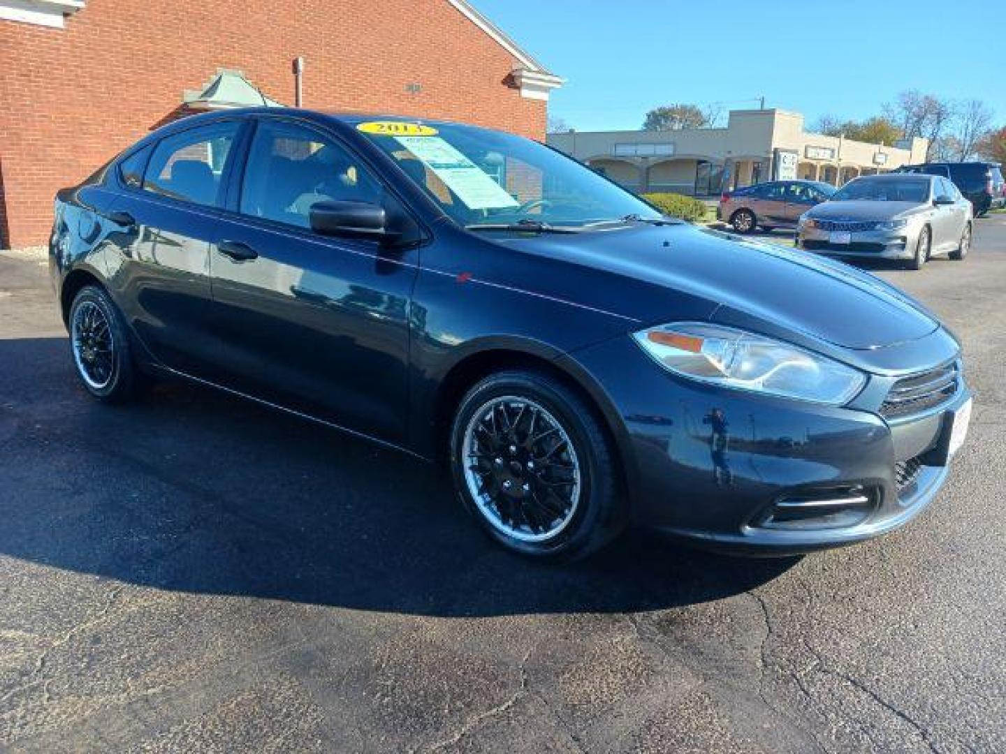 2013 Maximum Steel Metallic Dodge Dart SE (1C3CDFAAXDD) with an 2.0L L4 DOHC 16V TURBO engine, located at 880 E. National Road, Vandalia, OH, 45377, (937) 908-9800, 39.892189, -84.181015 - Photo#0