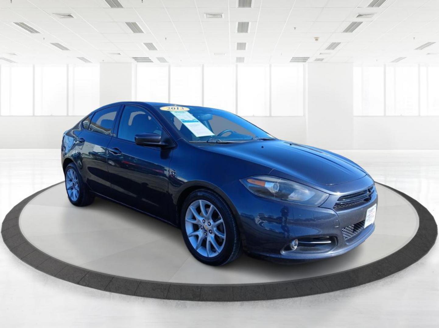 2013 Maximum Steel Metallic Dodge Dart SXT (1C3CDFBA2DD) with an 2.0L L4 DOHC 16V TURBO engine, located at 880 E. National Road, Vandalia, OH, 45377, (937) 908-9800, 39.891918, -84.183594 - 2013 Dodge Dart SXT - Photo#0