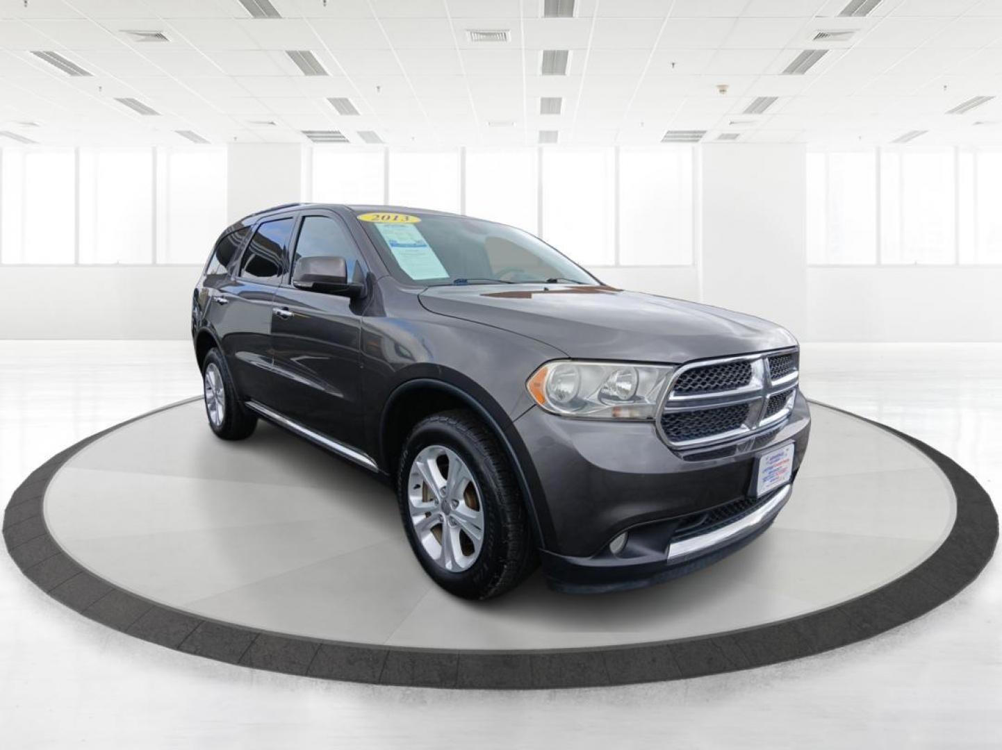 2013 Mineral Gray Metallic Dodge Durango Crew AWD (1C4RDJDG5DC) with an 3.6L V6 DOHC 24V engine, 5-Speed Automatic transmission, located at 1099 N County Rd 25A, OH, 45373, (937) 908-9800, 40.057079, -84.212883 - Photo#0