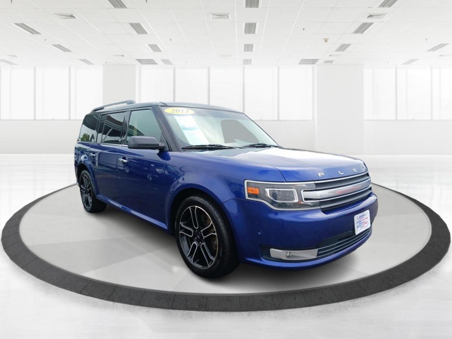 2013 Deep Impact Blue Metallic Ford Flex Limited AWD (2FMHK6D83DB) with an 3.5L V6 DOHC 24V engine, 6-Speed Automatic Overdrive transmission, located at 1099 N County Rd 25A, OH, 45373, (937) 908-9800, 40.057079, -84.212883 - Photo#0