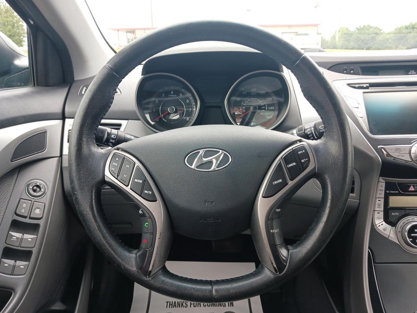 2013 Midnight Black Metallic Hyundai Elantra (5NPDH4AE0DH) with an 1.8L L4 DOHC 16V engine, 6-Speed Automatic transmission, located at 880 E. National Road, Vandalia, OH, 45377, (937) 908-9800, 39.892189, -84.181015 - Photo#15