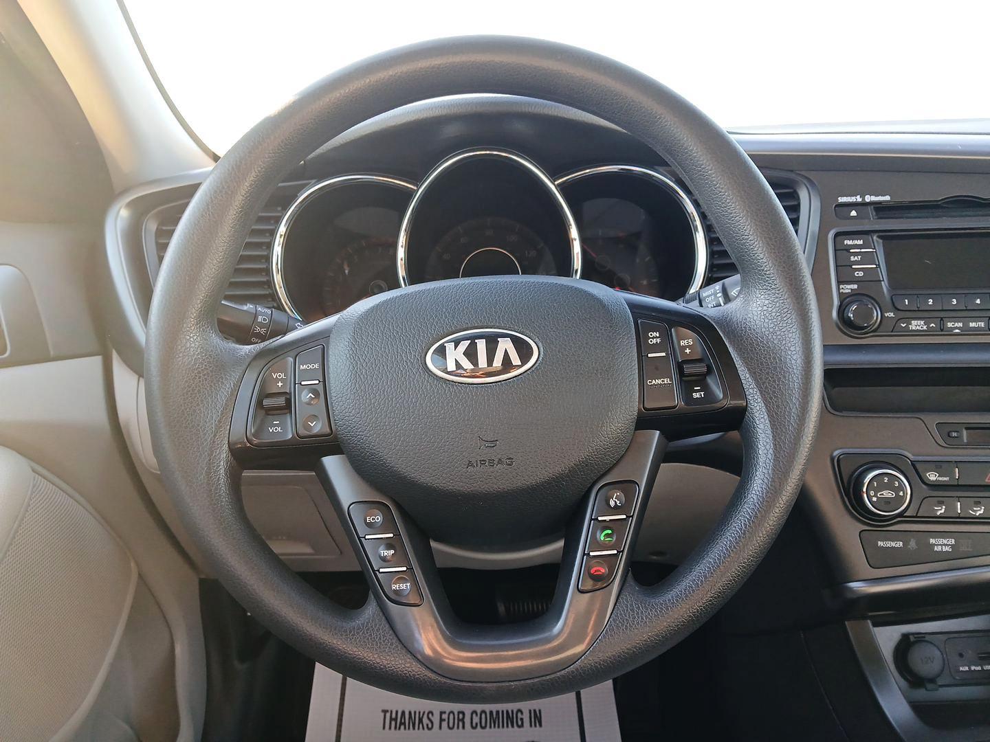 2013 Titanium Metallic Kia Optima LX MT (KNAGM4A76D5) with an 2.4L L4 DOHC 16V engine, 6-Speed Manual transmission, located at 1184 Kauffman Ave, Fairborn, OH, 45324, (937) 908-9800, 39.807365, -84.029114 - Photo#15