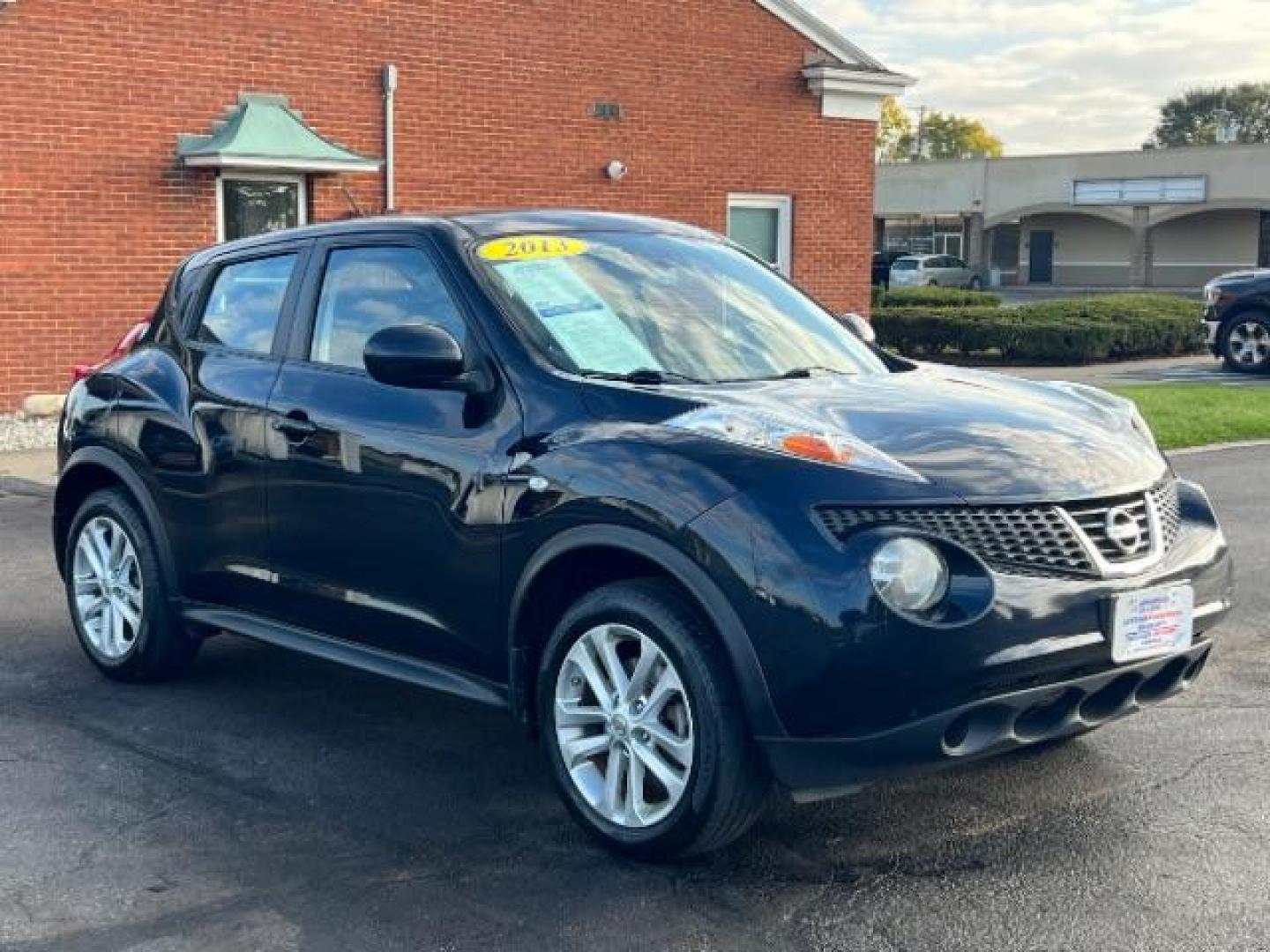 2013 Sapphire Black Nissan Juke S AWD (JN8AF5MV2DT) with an 1.6L L4 DOHC 16V engine, Continuously Variable Transmission transmission, located at 1184 Kauffman Ave, Fairborn, OH, 45324, (937) 908-9800, 39.807365, -84.029114 - Photo#0