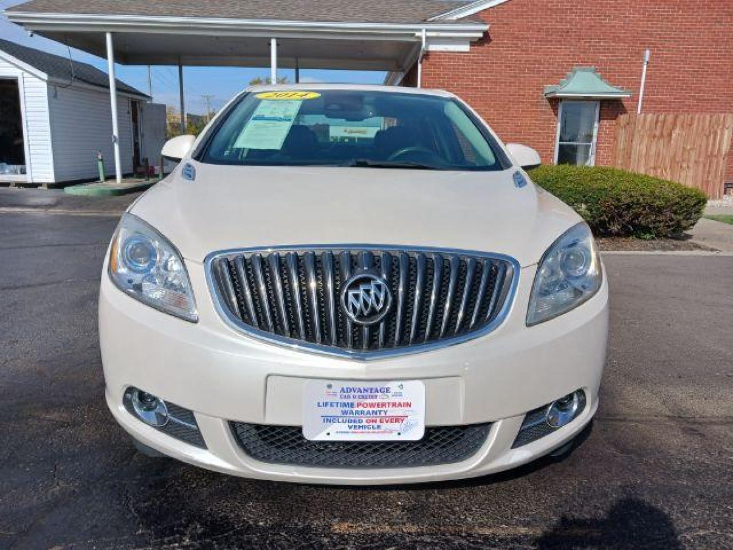 2014 Summit White Buick Verano Leather (1G4PS5SK2E4) with an 2.4L L4 DOHC 16V FFV engine, 6-Speed Automatic transmission, located at 880 E. National Road, Vandalia, OH, 45377, (937) 908-9800, 39.892189, -84.181015 - Photo#1