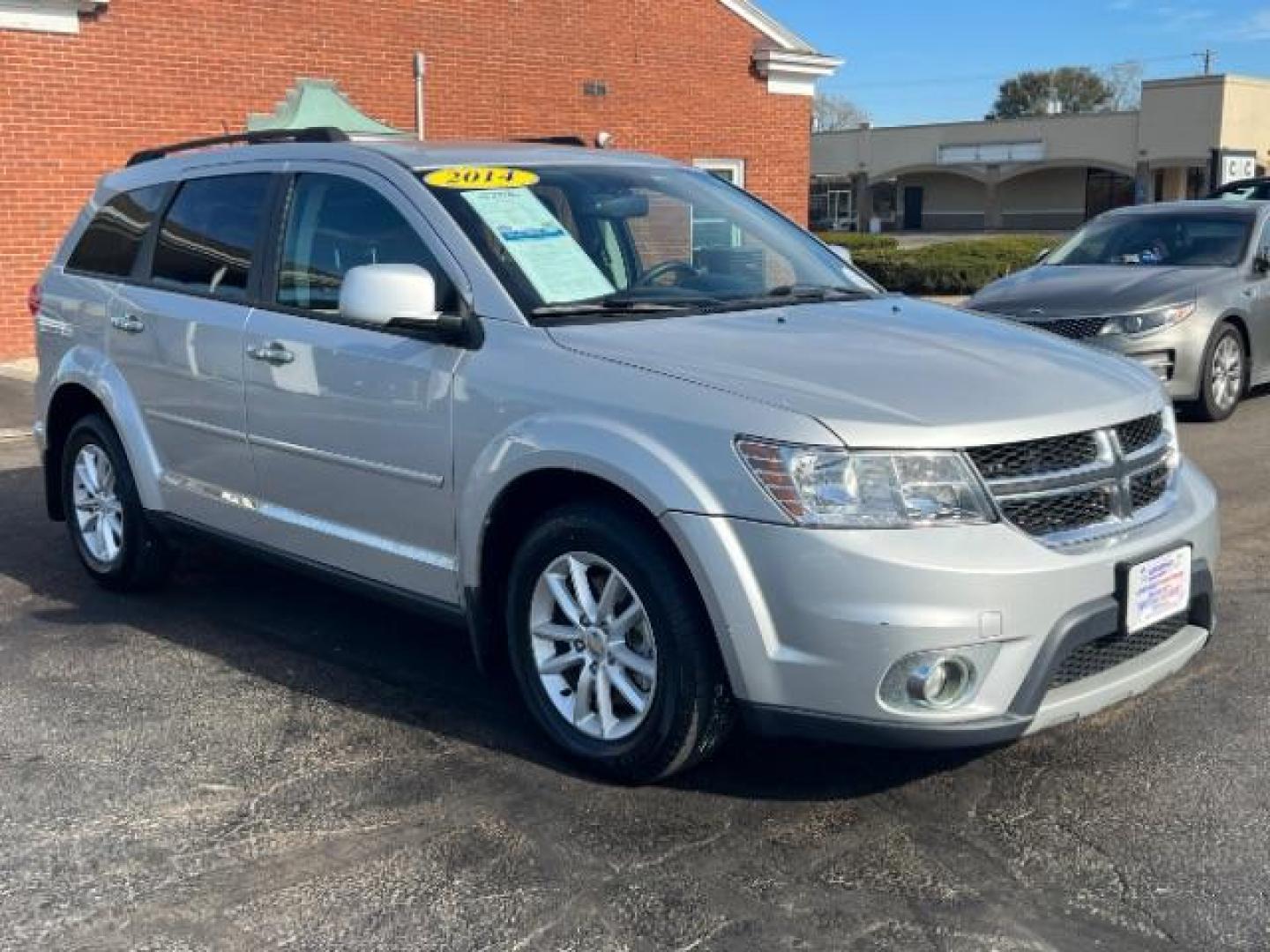 2014 Bright Silver Metallic CC Dodge Journey SXT (3C4PDCBG5ET) with an 3.6L V6 DOHC 24V engine, 6-Speed Automatic transmission, located at 401 Woodman Dr, Riverside, OH, 45431, (937) 908-9800, 39.763779, -84.122063 - Photo#0