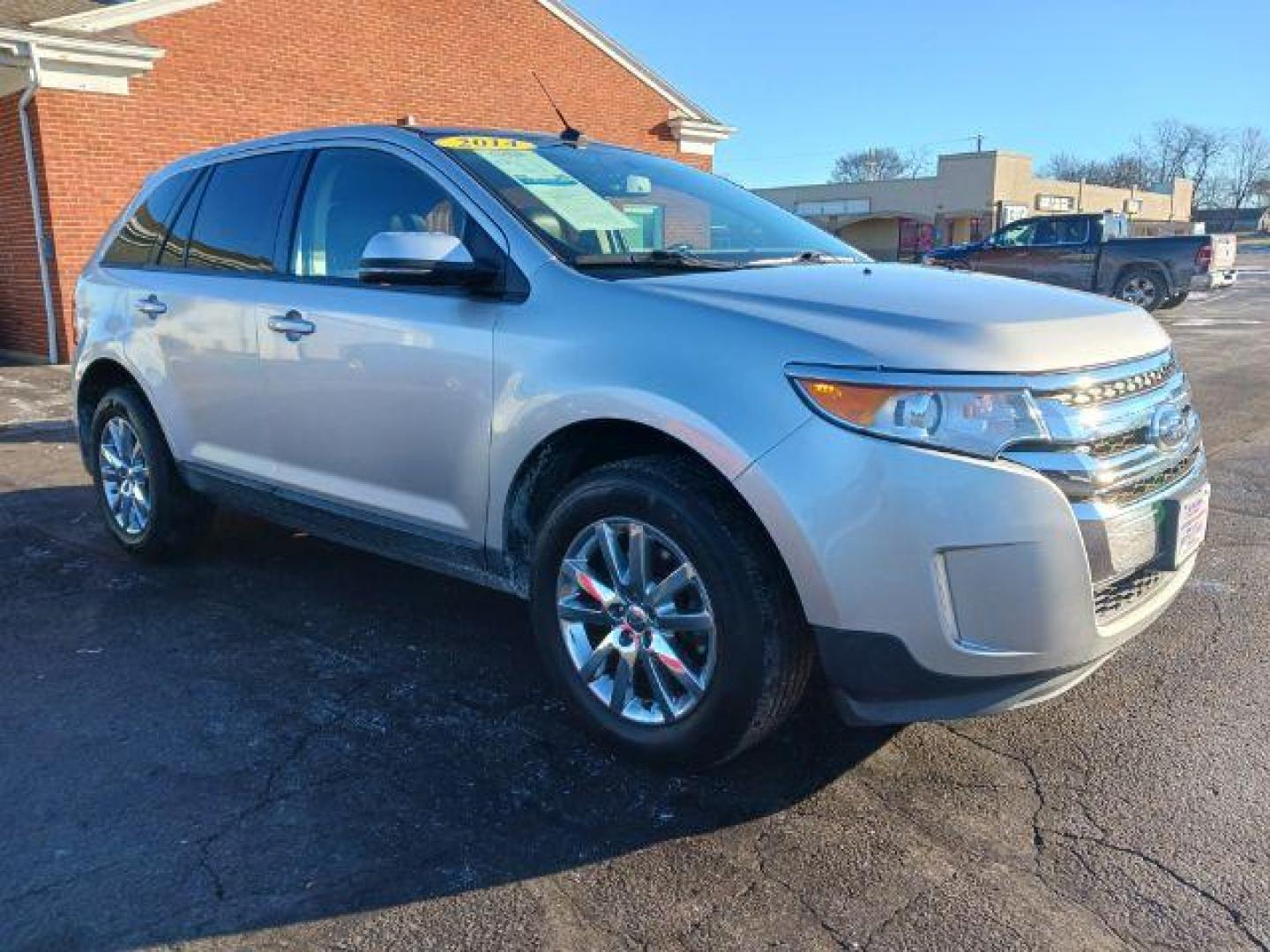 2014 Ingot Silver Metallic Ford Edge SEL AWD (2FMDK4JC8EB) with an 3.5L V6 DOHC 24V engine, 6-Speed Automatic transmission, located at 1951 S Dayton Lakeview Rd., New Carlisle, OH, 45344, (937) 908-9800, 39.890999, -84.050255 - Photo#0