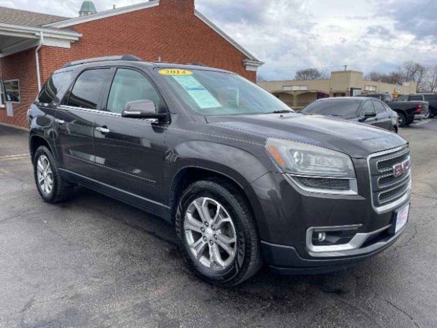 2014 Cyber Gray Metallic GMC Acadia SLT-1 FWD (1GKKRRKD1EJ) with an 3.6L V6 DOHC 24V engine, 6-Speed Automatic transmission, located at 1099 N County Rd 25A, OH, 45373, (937) 908-9800, 40.057079, -84.212883 - Photo#0