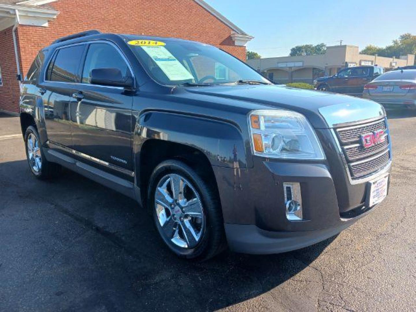 2014 Ashen Gray Metallic GMC Terrain SLT1 AWD (2GKFLXEK2E6) with an 2.4L L4 DOHC 16V FFV engine, 6-Speed Automatic transmission, located at 880 E. National Road, Vandalia, OH, 45377, (937) 908-9800, 39.892189, -84.181015 - Photo#0