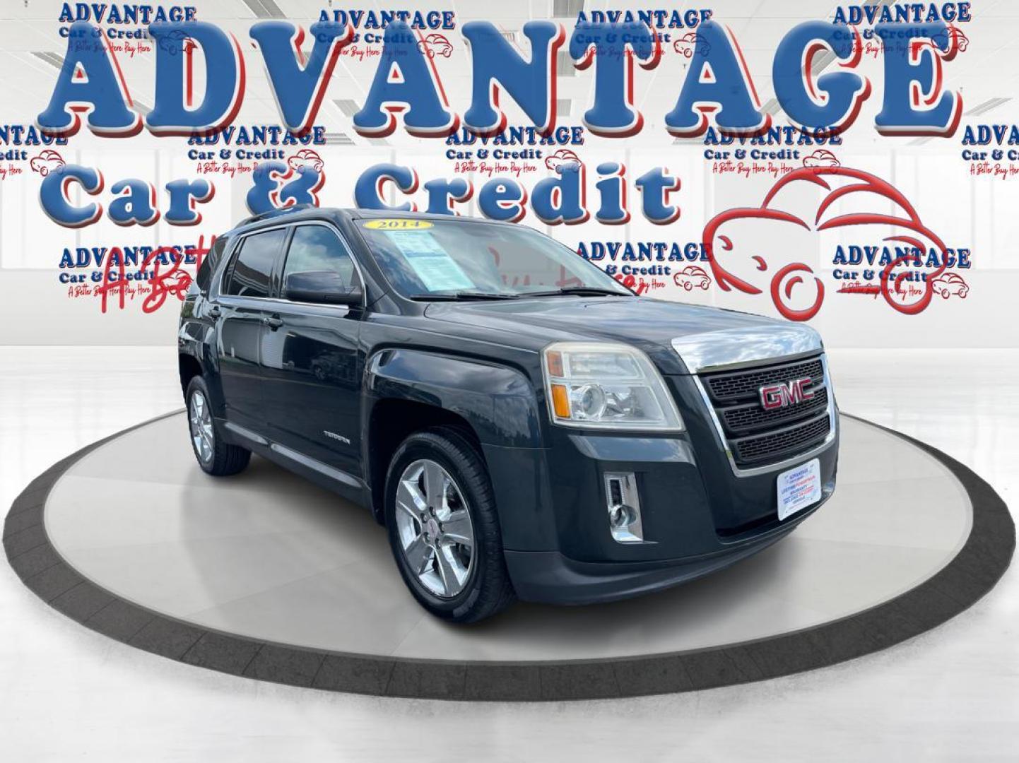 2014 Ashen Gray Metallic GMC Terrain (2GKALREK4E6) with an 2.4L L4 DOHC 16V FFV engine, 6-Speed Automatic transmission, located at 880 E. National Road, Vandalia, OH, 45377, (937) 908-9800, 39.892189, -84.181015 - Photo#0