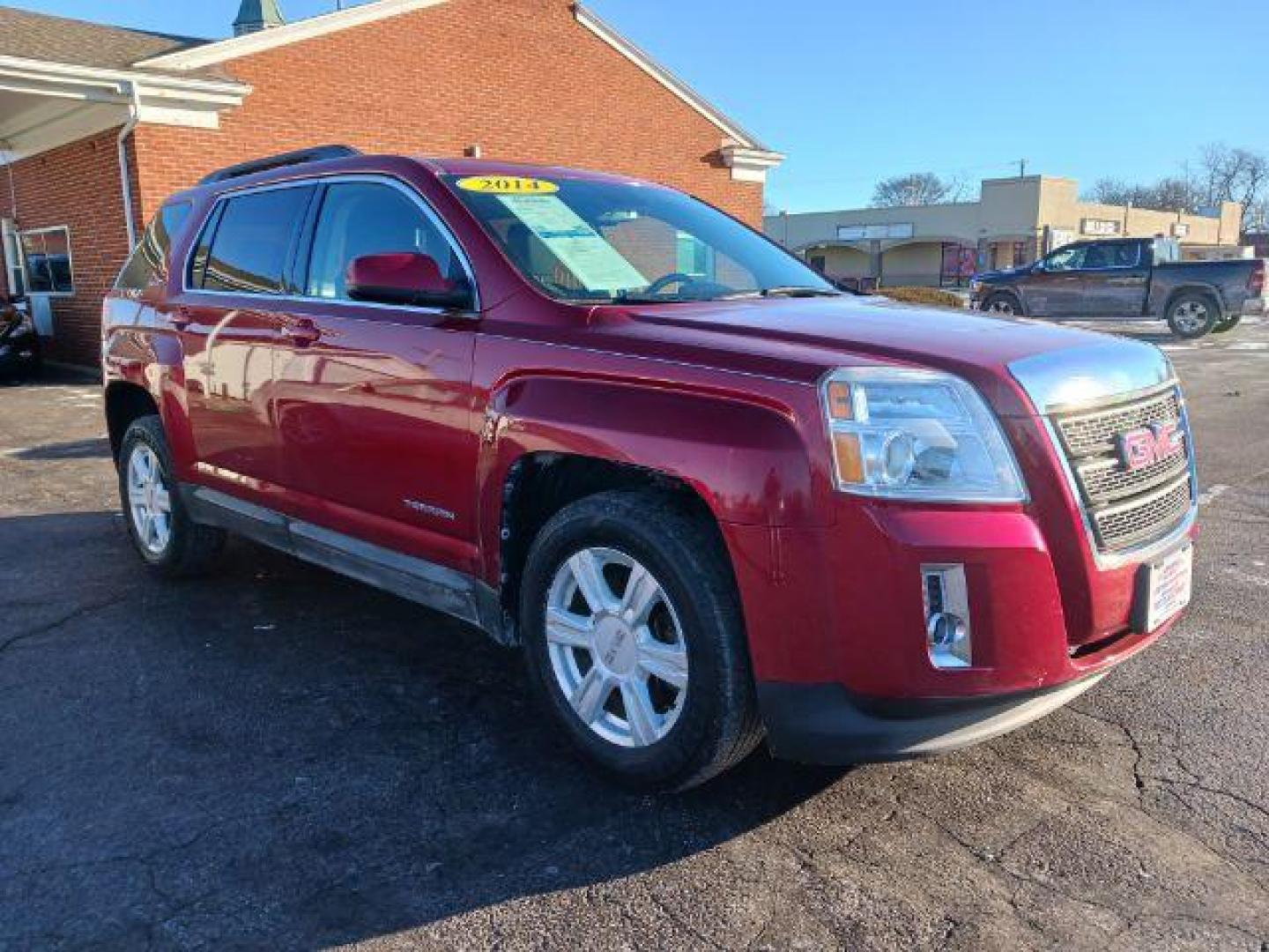 2014 Crystal Red Tintcoat GMC Terrain SLE2 FWD (2GKALREK7E6) with an 2.4L L4 DOHC 16V FFV engine, 6-Speed Automatic transmission, located at 1099 N County Rd 25A, OH, 45373, (937) 908-9800, 40.057079, -84.212883 - Photo#0