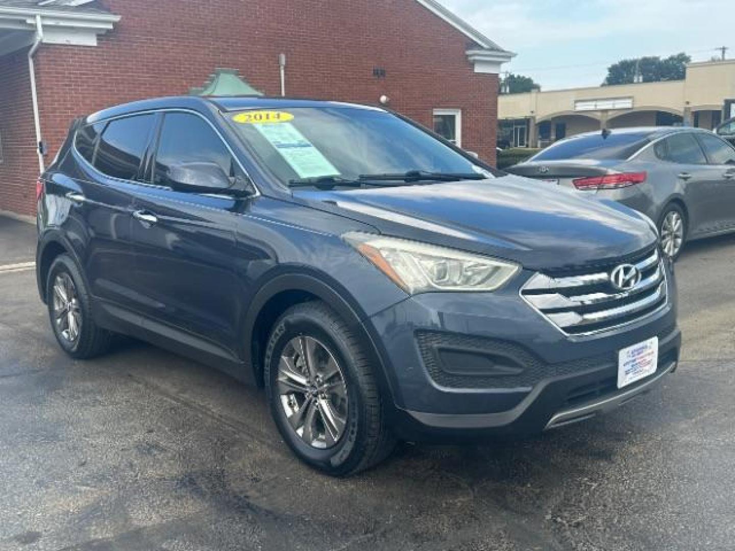 2014 Marlin Blue Hyundai Santa Fe Sport 2.4 FWD (5XYZT3LB3EG) with an 2.4L L4 DOHC 16V engine, 6-Speed Automatic transmission, located at 1230 East Main St, Xenia, OH, 45385, (937) 908-9800, 39.687321, -83.910294 - Photo#0