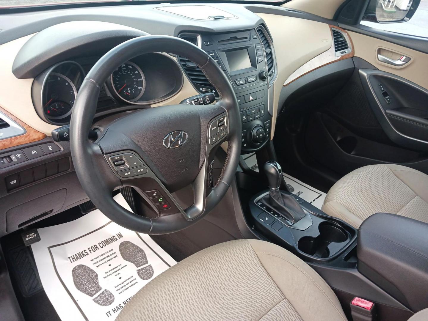 2014 Serrano Red Hyundai Santa Fe Sport 2.4 FWD (5XYZU3LB0EG) with an 2.4L L4 DOHC 16V engine, 6-Speed Automatic transmission, located at 880 E. National Road, Vandalia, OH, 45377, (937) 908-9800, 39.892189, -84.181015 - Photo#8