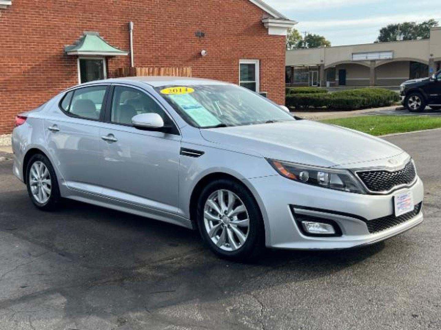 2014 Bright Silver Kia Optima LX (5XXGM4A77EG) with an 2.4L L4 DOHC 16V engine, 6-Speed Automatic transmission, located at 1184 Kauffman Ave, Fairborn, OH, 45324, (937) 908-9800, 39.807365, -84.029114 - Photo#0