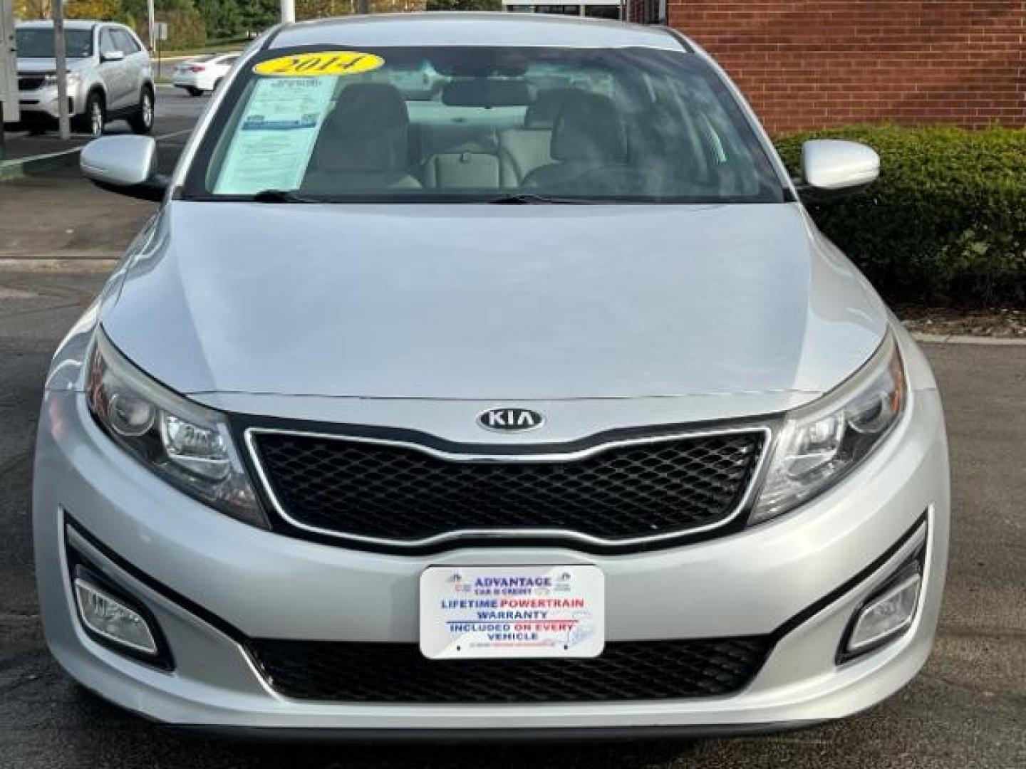 2014 Bright Silver Kia Optima LX (5XXGM4A77EG) with an 2.4L L4 DOHC 16V engine, 6-Speed Automatic transmission, located at 1184 Kauffman Ave, Fairborn, OH, 45324, (937) 908-9800, 39.807365, -84.029114 - Photo#1