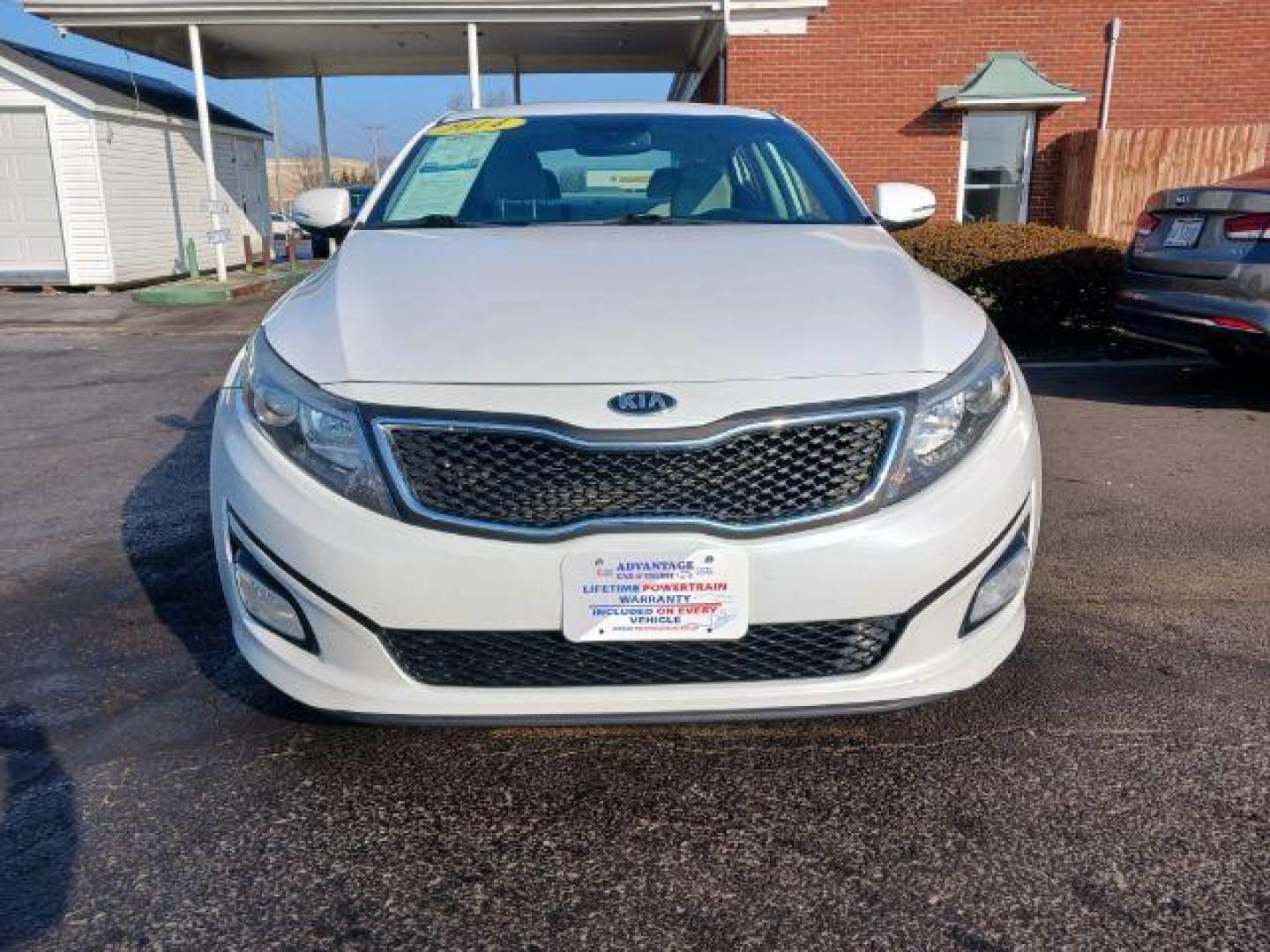 2014 Snow White Pearl Kia Optima LX (5XXGM4A75EG) with an 2.4L L4 DOHC 16V engine, 6-Speed Automatic transmission, located at 880 E. National Road, Vandalia, OH, 45377, (937) 908-9800, 39.892189, -84.181015 - Photo#1