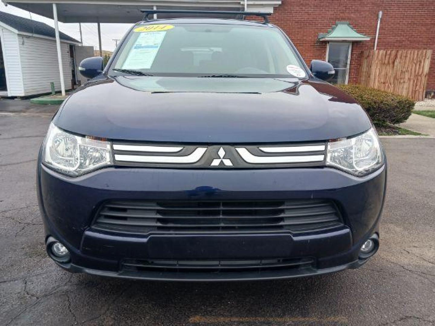 2014 Cosmic Blue Metallic Mitsubishi Outlander SE S-AWC (JA4AZ3A32EZ) with an 2.4L L4 DOHC 16V engine, 6-Speed Automatic transmission, located at 880 E. National Road, Vandalia, OH, 45377, (937) 908-9800, 39.892189, -84.181015 - Photo#1