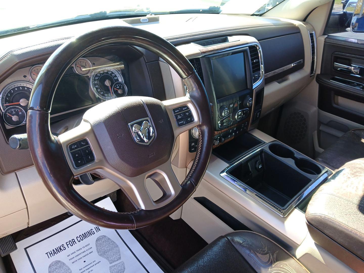 2014 Dp Cherry Red Crystal PC RAM 1500 Laramie Longhorn Edition Crew Cab LWB 4WD (1C6RR7WT4ES) with an 5.7L V8 OHV 16V engine, 6-Speed Automatic transmission, located at 1230 East Main St, Xenia, OH, 45385, (937) 908-9800, 39.687321, -83.910294 - Photo#8