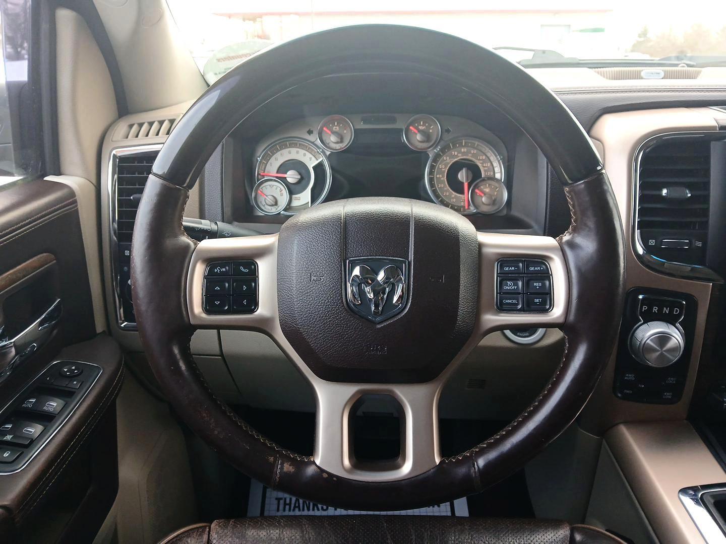 2014 Ram 1500 Laramie Longhorn Edition Crew Cab LWB 4WD (1C6RR7WT6ES) with an 5.7L V8 OHV 16V engine, 8-Speed Automatic transmission, located at 8750 N County Rd 25A, Piqua, OH, 45356, (937) 908-9800, 40.164391, -84.232513 - 2014 Ram 1500 Laramie Longhorn Edition Crew Cab LWB 4WD - Photo#14