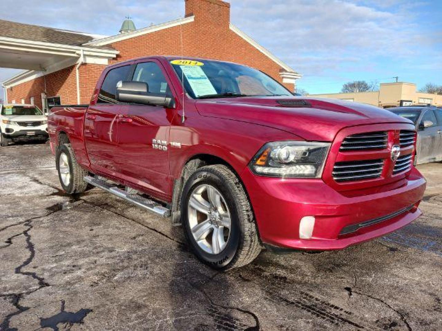 2014 Dp Cherry Red Crystal PC RAM 1500 Sport Crew Cab LWB 4WD (1C6RR7UT5ES) with an 5.7L V8 OHV 16V engine, 8-Speed Automatic transmission, located at 1230 East Main St, Xenia, OH, 45385, (937) 908-9800, 39.687321, -83.910294 - Photo#0