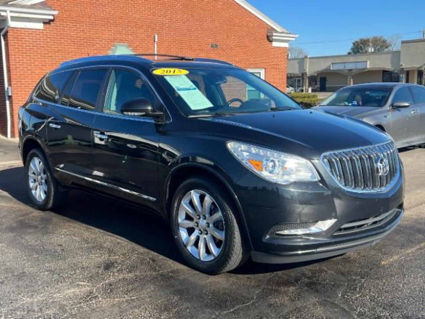 2015 Carbon Black Metallic Buick Enclave Premium FWD (5GAKRCKD4FJ) with an 3.6L V6 DOHC 24V engine, 6-Speed Automatic Overdrive transmission, located at 1099 N County Rd 25A, OH, 45373, (937) 908-9800, 40.057079, -84.212883 - Photo#0