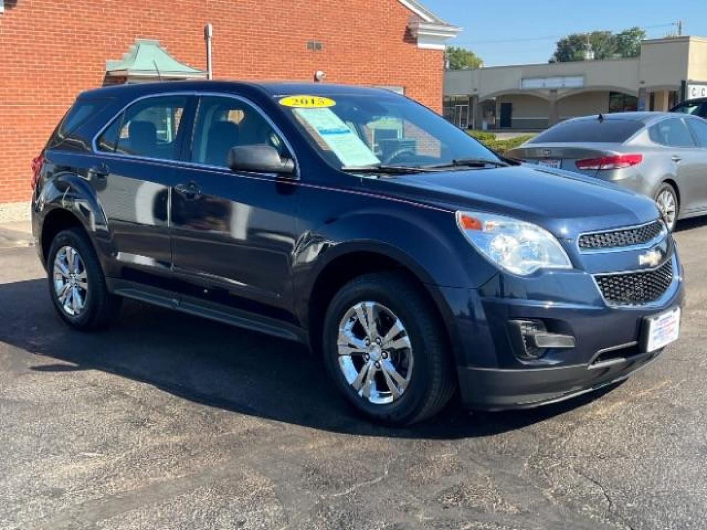 2015 Blue Velvet Metallic Chevrolet Equinox LS 2WD (2GNALAEK6F1) with an 2.4L L4 DOHC 16V FFV engine, 6-Speed Automatic transmission, located at 1184 Kauffman Ave, Fairborn, OH, 45324, (937) 908-9800, 39.807365, -84.029114 - Photo#0