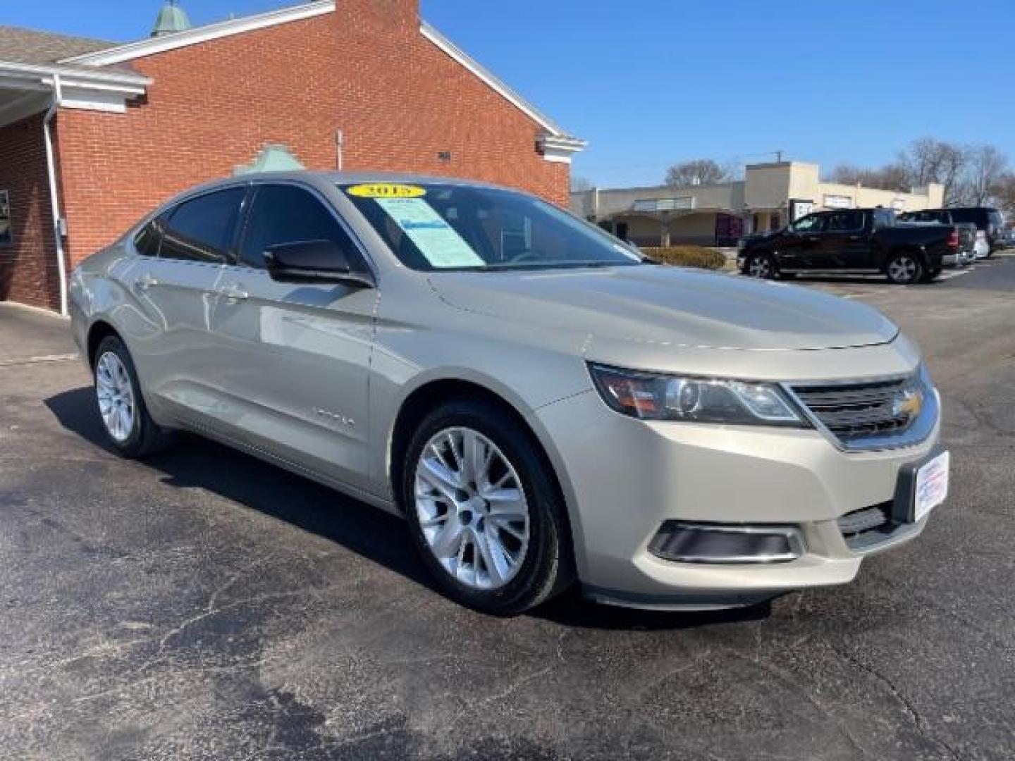 2015 Champagne Silver Metallic Chevrolet Impala LS (2G11Z5SL2F9) with an 2.5L L4 DOHC 16V engine, 6-Speed Automatic transmission, located at 1951 S Dayton Lakeview Rd., New Carlisle, OH, 45344, (937) 908-9800, 39.890999, -84.050255 - Photo#0