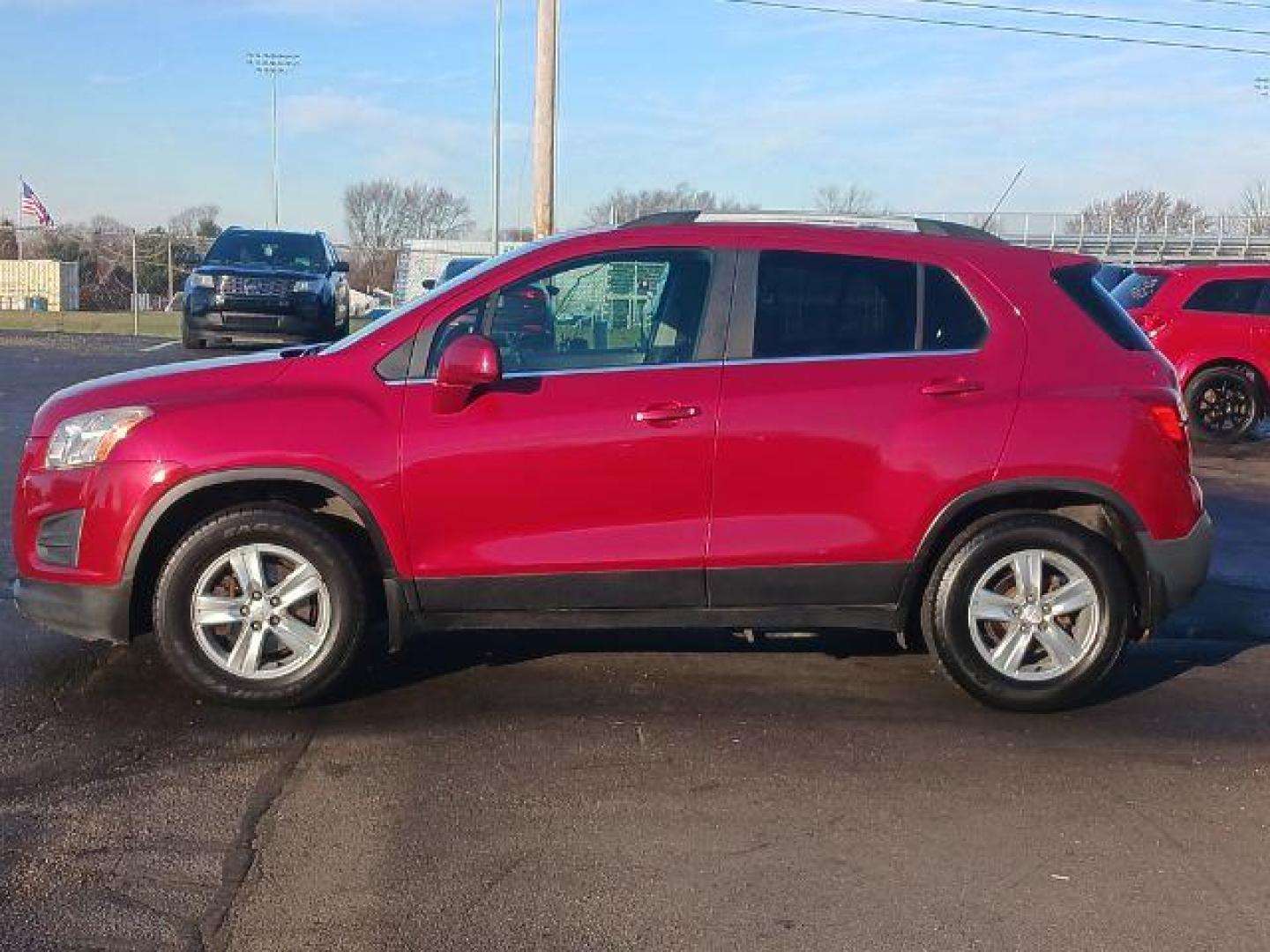 2015 Blaze Red Chevrolet Trax LT AWD (KL7CJRSB6FB) with an 1.4L L4 DOHC 16V engine, 6-Speed Automatic transmission, located at 4508 South Dixie Dr, Moraine, OH, 45439, (937) 908-9800, 39.690136, -84.216438 - Photo#3