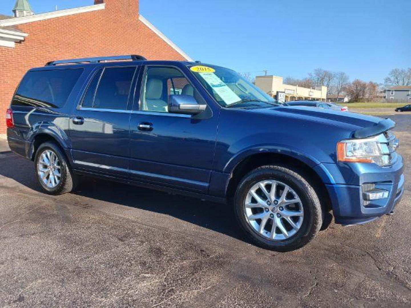 2015 Blue Jeans Metallic Ford Expedition EL Limited 4WD (1FMJK2AT6FE) with an 3.5L V6 DOHC 24V FFV engine, 6-Speed Automatic transmission, located at 1230 East Main St, Xenia, OH, 45385, (937) 908-9800, 39.687321, -83.910294 - Photo#0