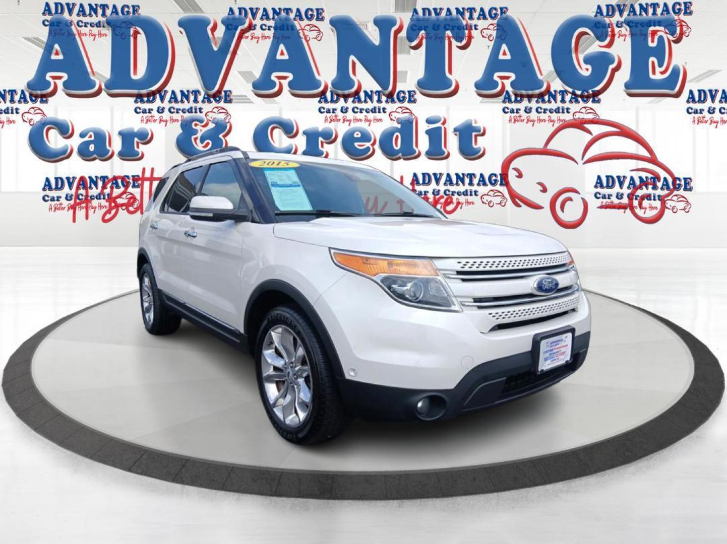 2015 White Platinum Metallic Tri-coat Ford Explorer (1FM5K8F82FG) with an 3.5L V6 DOHC 24V engine, 6-Speed Automatic transmission, located at 1184 Kauffman Ave, Fairborn, OH, 45324, (937) 908-9800, 39.807365, -84.029114 - Photo#0