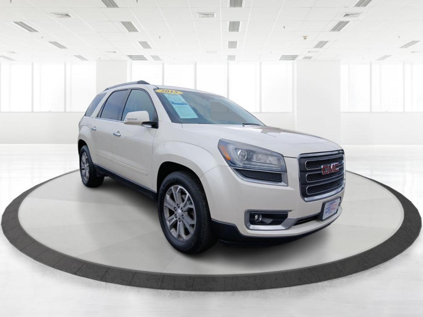 2015 Summit White GMC Acadia SLT-1 AWD (1GKKVRKD9FJ) with an 3.6L V6 DOHC 24V engine, 6-Speed Automatic transmission, located at 1230 East Main St, Xenia, OH, 45385, (937) 908-9800, 39.687321, -83.910294 - Photo#0