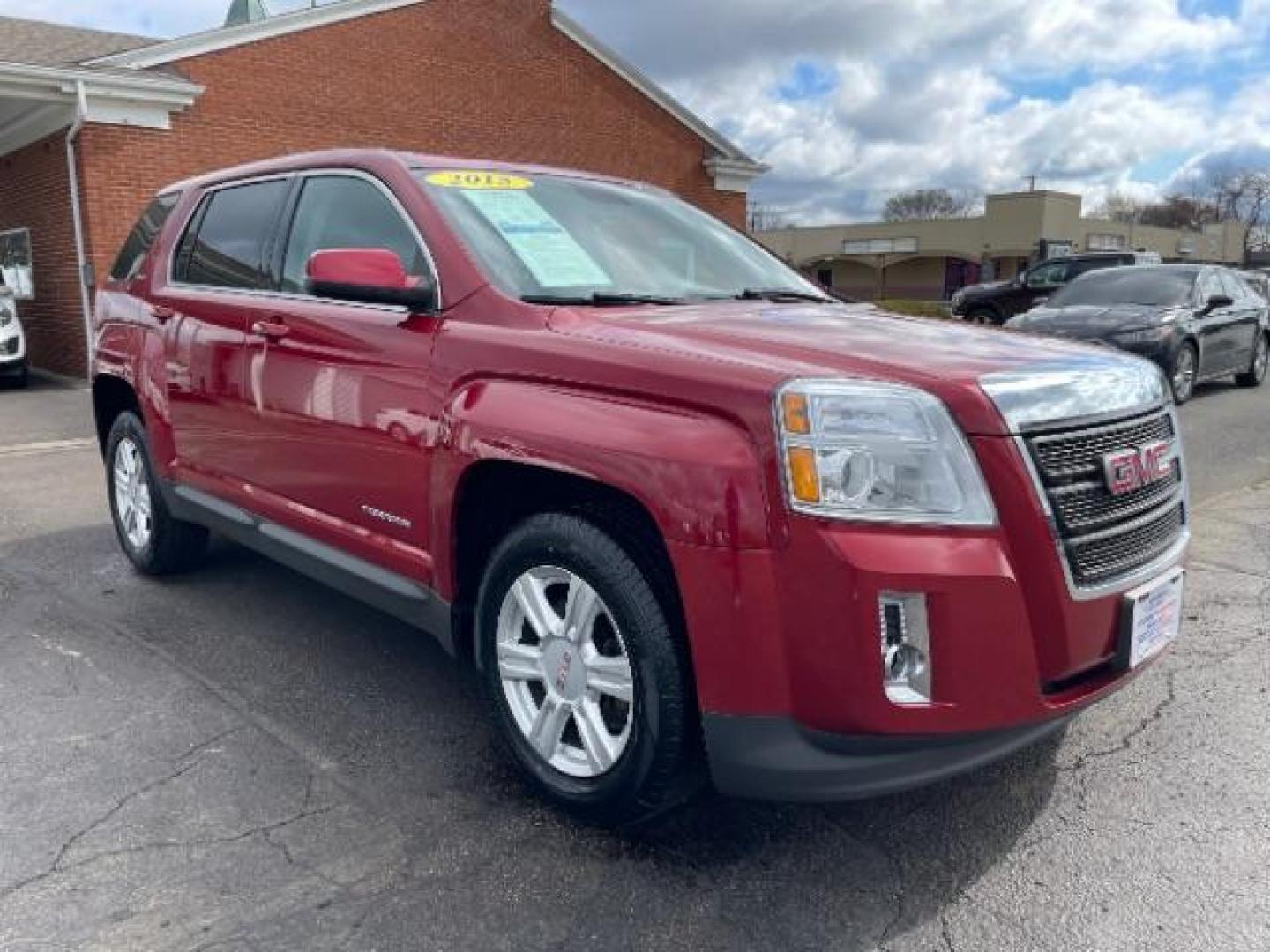 2015 Crystal Red Tintcoat GMC Terrain SLE1 FWD (2GKALMEK6F6) with an 2.4L L4 DOHC 16V engine, 6-Speed Automatic transmission, located at 880 E. National Road, Vandalia, OH, 45377, (937) 908-9800, 39.892189, -84.181015 - Photo#0