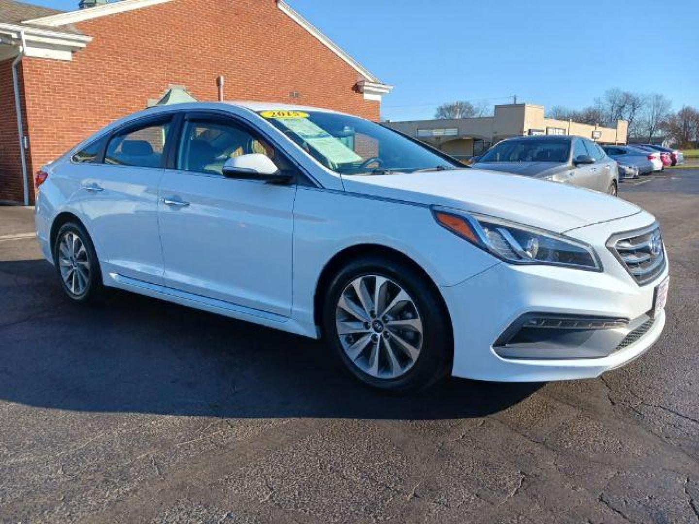 2015 Quartz White Pearl Hyundai Sonata Sport (5NPE34AF4FH) with an 2.4L L4 DOHC 16V engine, 6-Speed Automatic transmission, located at 1099 N County Rd 25A, OH, 45373, (937) 908-9800, 40.057079, -84.212883 - Photo#0