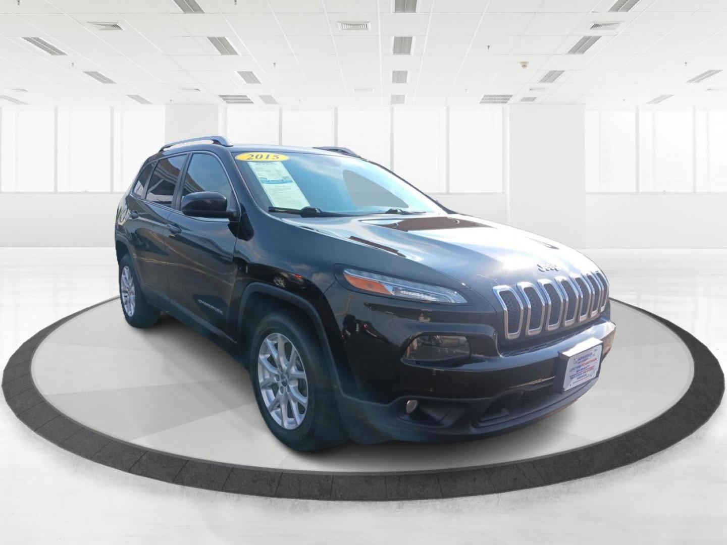 2015 Brilliant Black Crystal P Jeep Cherokee Latitude FWD (1C4PJLCB3FW) with an 2.4L L4 DOHC 16V engine, 9-Speed Automatic transmission, located at 880 E. National Road, Vandalia, OH, 45377, (937) 908-9800, 39.892189, -84.181015 - Photo#0