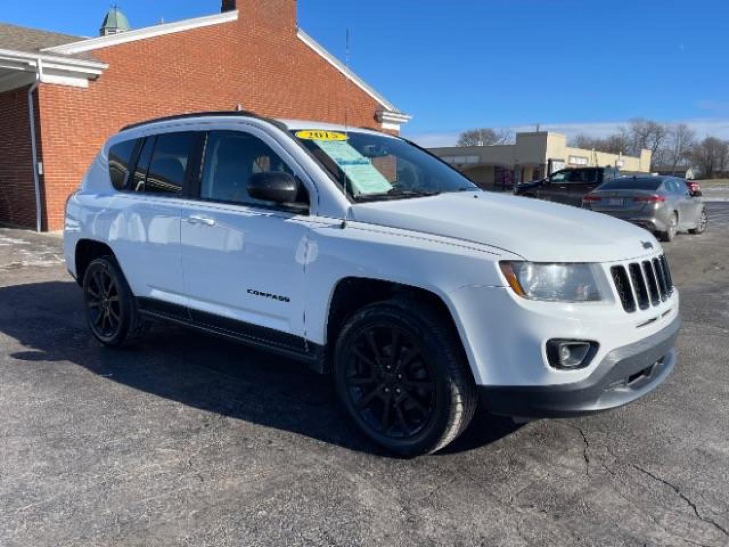 2015 Bright White Clear Coat Jeep Compass Sport 4WD (1C4NJDBB4FD) with an 2.4L L4 DOHC 16V engine, located at 1951 S Dayton Lakeview Rd., New Carlisle, OH, 45344, (937) 908-9800, 39.890999, -84.050255 - Photo#0