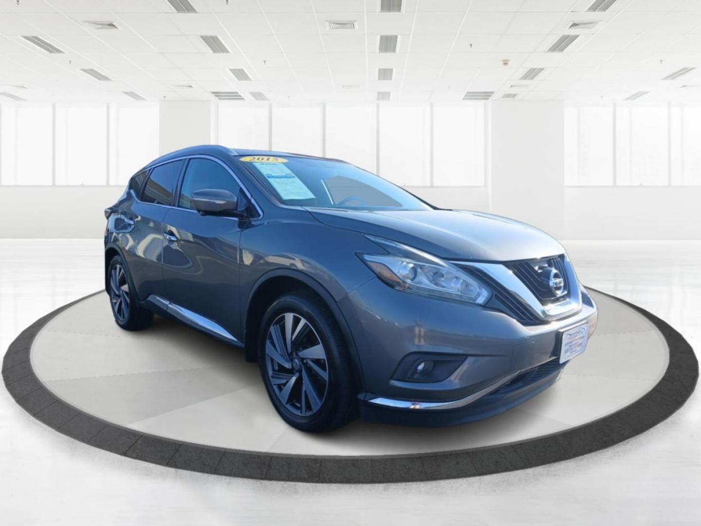 2015 Gun Metallic Nissan Murano Platinum AWD (5N1AZ2MH7FN) with an 3.5L V6 DOHC 24V engine, Continuously Variable Transmission transmission, located at 401 Woodman Dr, Riverside, OH, 45431, (937) 908-9800, 39.763779, -84.122063 - Photo#0