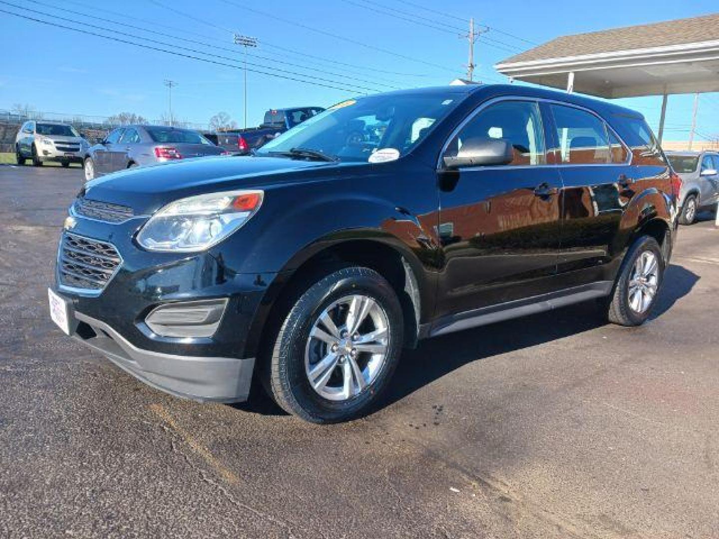 2016 Black Chevrolet Equinox LS 2WD (2GNALBEK0G6) with an 2.4L L4 DOHC 16V FFV engine, 6-Speed Automatic transmission, located at 401 Woodman Dr, Riverside, OH, 45431, (937) 908-9800, 39.763779, -84.122063 - Photo#2