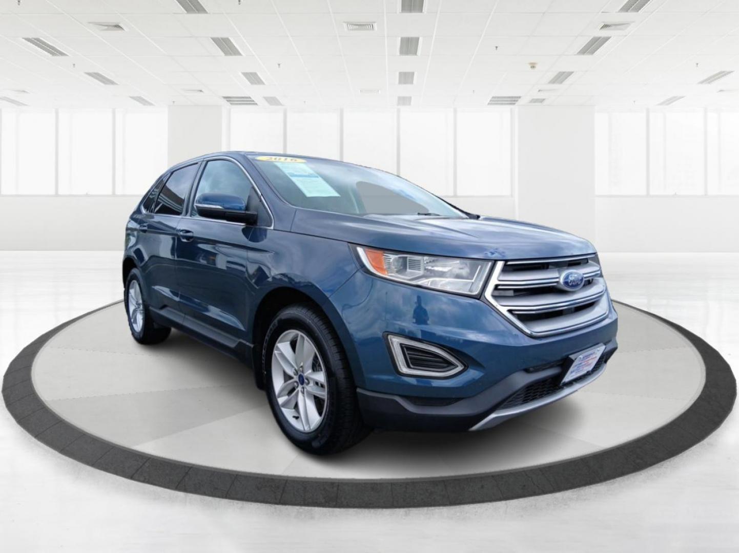 2016 Kona Blue Metallic Ford Edge SEL AWD (2FMPK4J83GB) with an 3.5L V6 DOHC 24V engine, 6A transmission, located at 1951 S Dayton Lakeview Rd., New Carlisle, OH, 45344, (937) 908-9800, 39.890999, -84.050255 - Photo#0