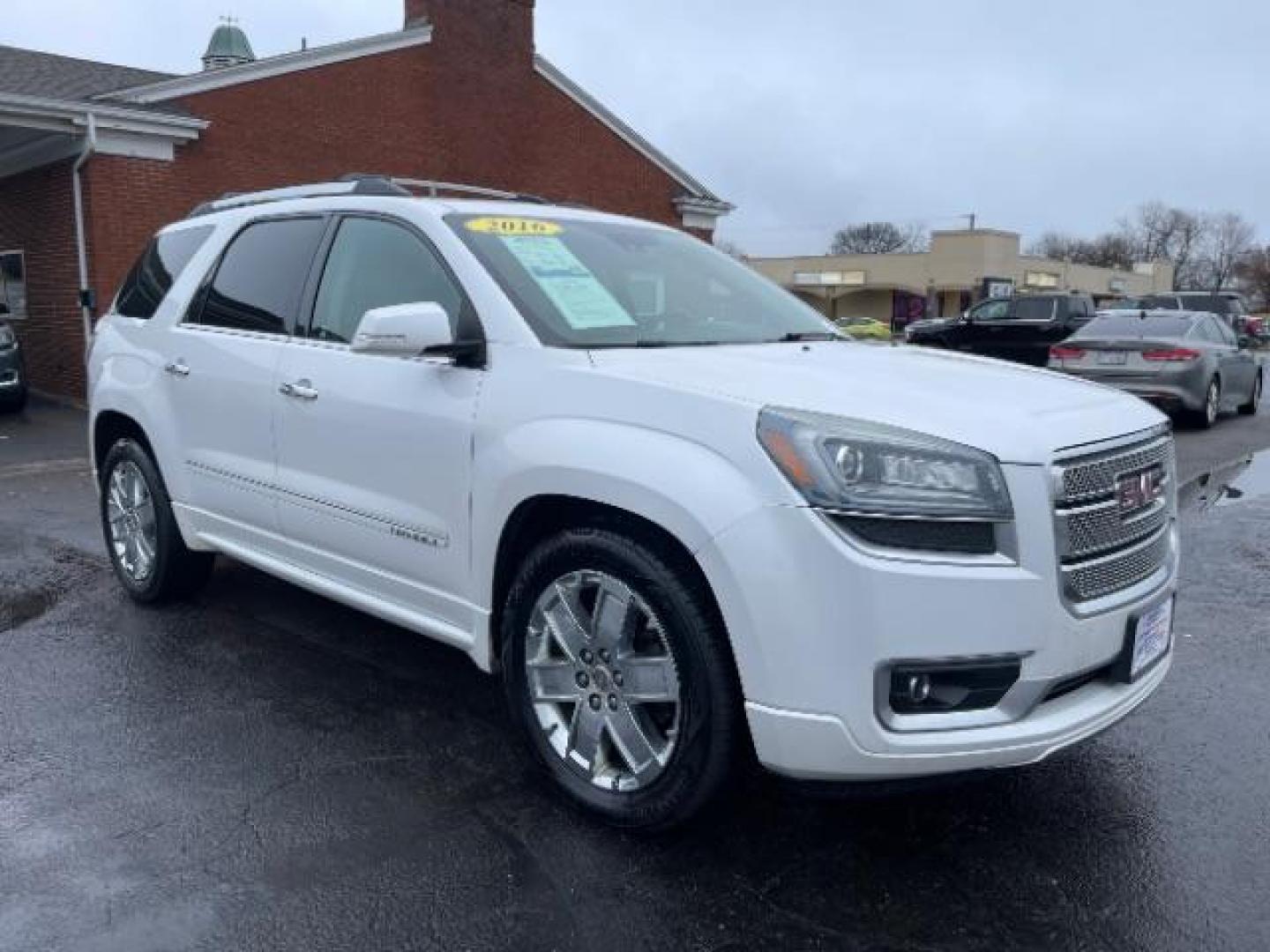 2016 White Frost Tricoat GMC Acadia Denali AWD (1GKKVTKDXGJ) with an 3.6L V6 DOHC 24V engine, 6-Speed Automatic transmission, located at 1099 N County Rd 25A, OH, 45373, (937) 908-9800, 40.057079, -84.212883 - Photo#0