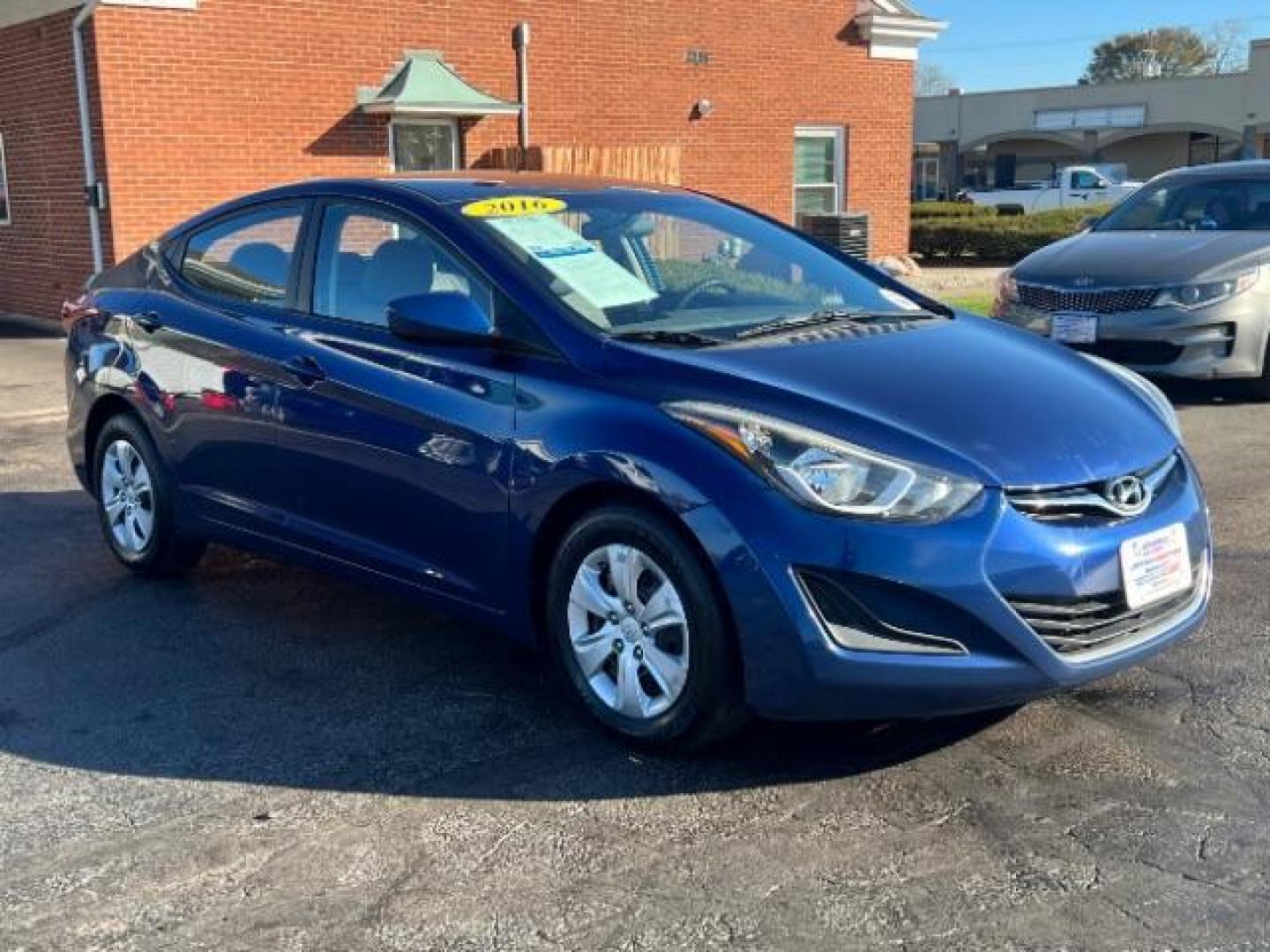 2016 Blue Hyundai Elantra SE 6AT (5NPDH4AE8GH) with an 1.8L L4 DOHC 16V engine, 6-Speed Automatic transmission, located at 401 Woodman Dr, Riverside, OH, 45431, (937) 908-9800, 39.763779, -84.122063 - Photo#0