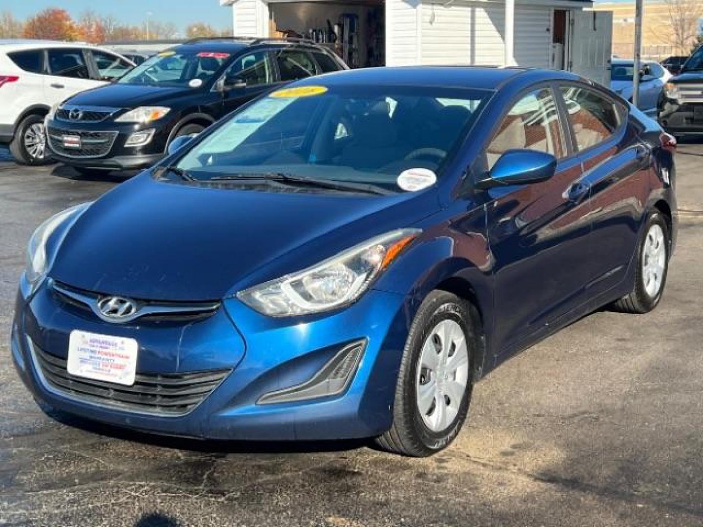 2016 Blue Hyundai Elantra SE 6AT (5NPDH4AE8GH) with an 1.8L L4 DOHC 16V engine, 6-Speed Automatic transmission, located at 401 Woodman Dr, Riverside, OH, 45431, (937) 908-9800, 39.763779, -84.122063 - Photo#2