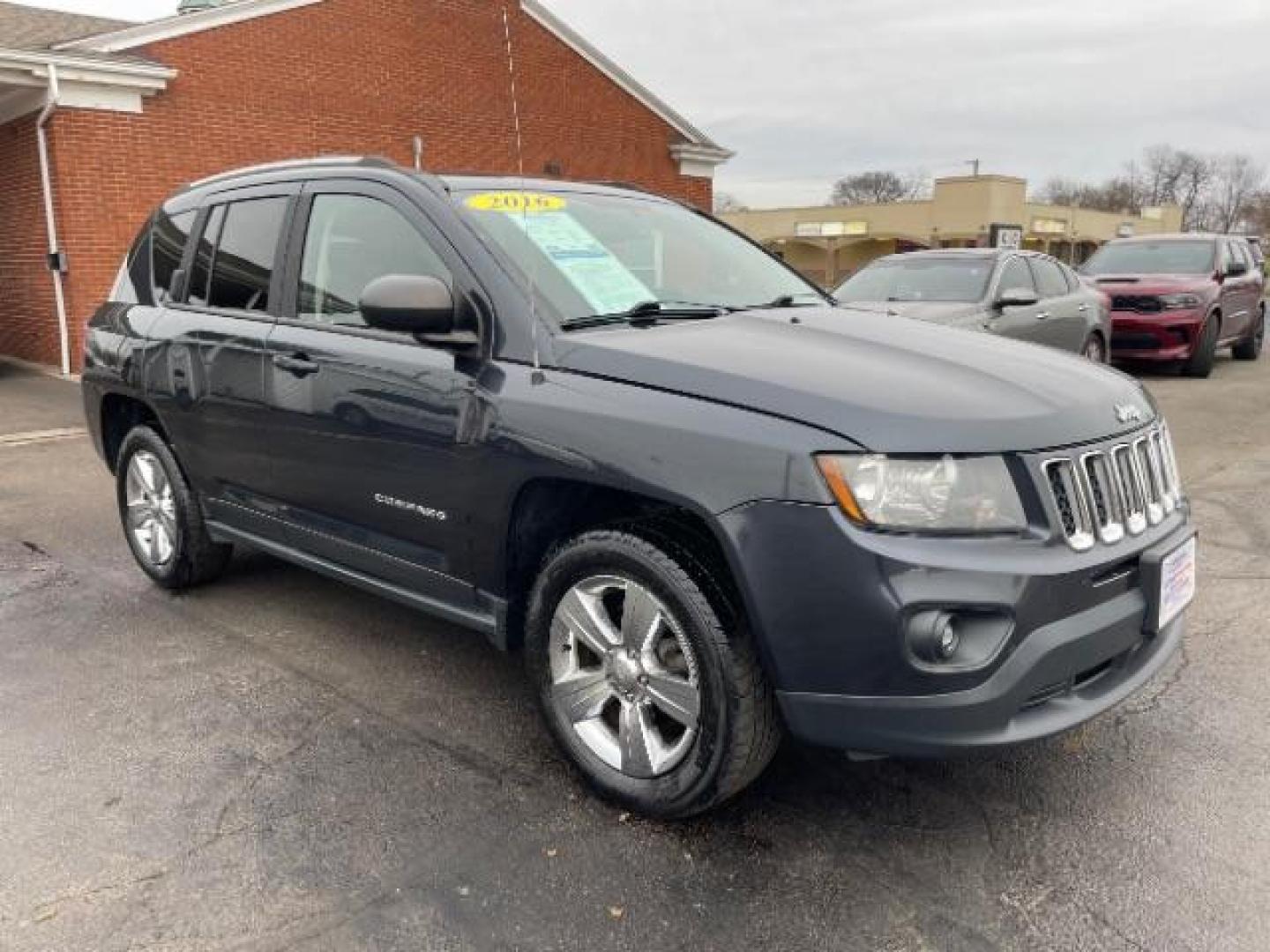 2016 Blue Jeep Compass Sport 4WD (1C4NJDBB5GD) with an 2.4L L4 DOHC 16V engine, located at 1230 East Main St, Xenia, OH, 45385, (937) 908-9800, 39.687321, -83.910294 - Photo#0