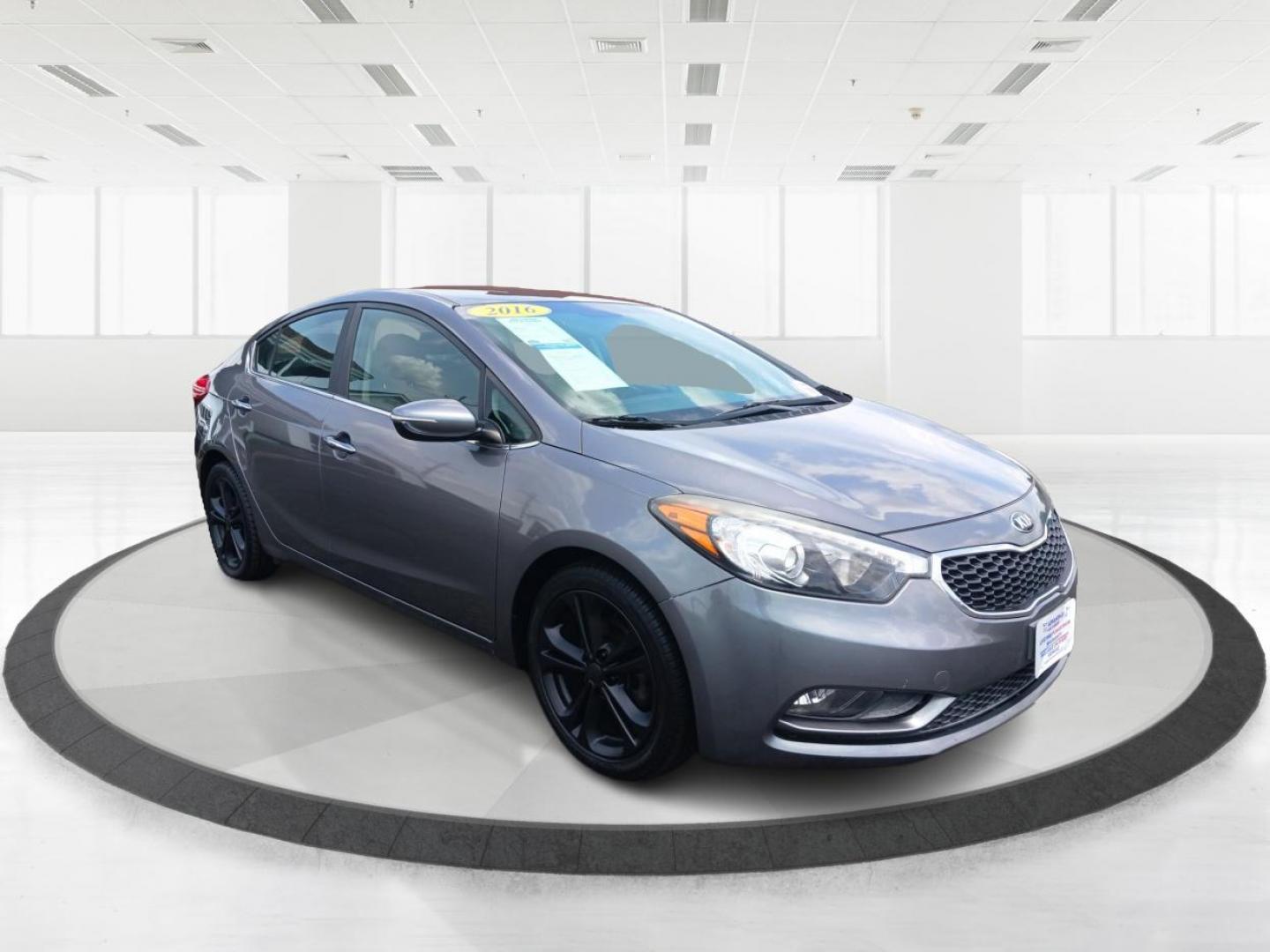 2016 Graphite Steel Kia Forte EX (KNAFX4A83G5) with an 2.0L L4 DOHC 16V engine, 6-Speed Automatic transmission, located at 1230 East Main St, Xenia, OH, 45385, (937) 908-9800, 39.687321, -83.910294 - Photo#0