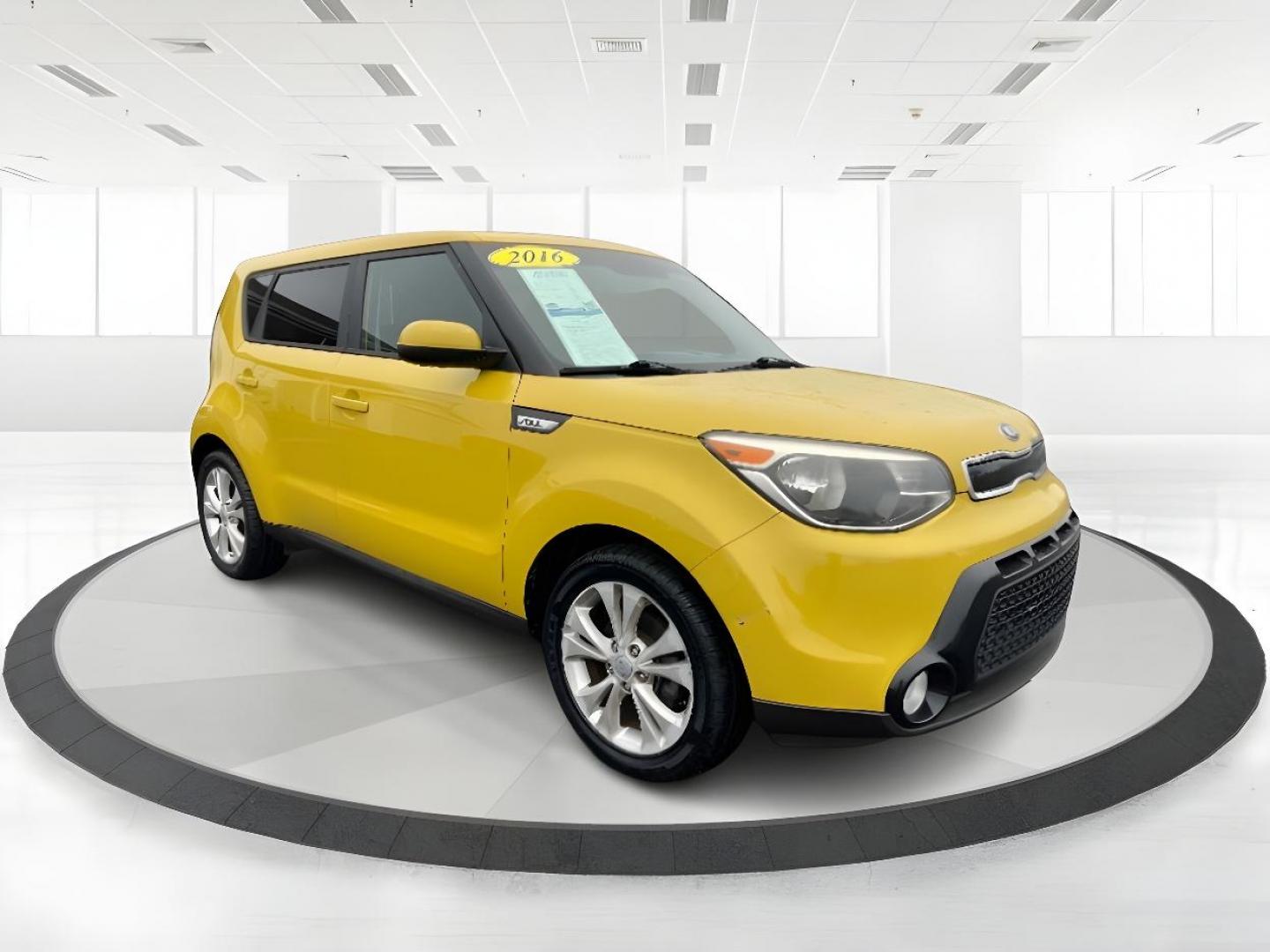 2016 Solar Yellow Kia Soul + (KNDJP3A51G7) with an 2.0L L4 DOHC 16V engine, 6A transmission, located at 1184 Kauffman Ave, Fairborn, OH, 45324, (937) 908-9800, 39.807365, -84.029114 - Photo#0