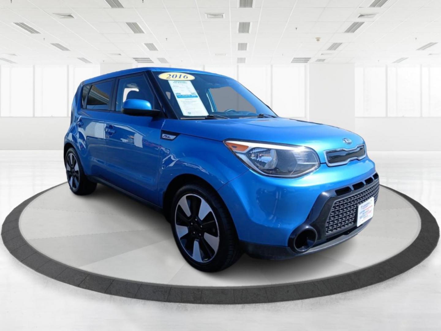 2016 Fathom Blue Kia Soul + (KNDJP3A52G7) with an 2.0L L4 DOHC 16V engine, 6-Speed Automatic transmission, located at 401 Woodman Dr, Riverside, OH, 45431, (937) 908-9800, 39.763779, -84.122063 - Photo#0