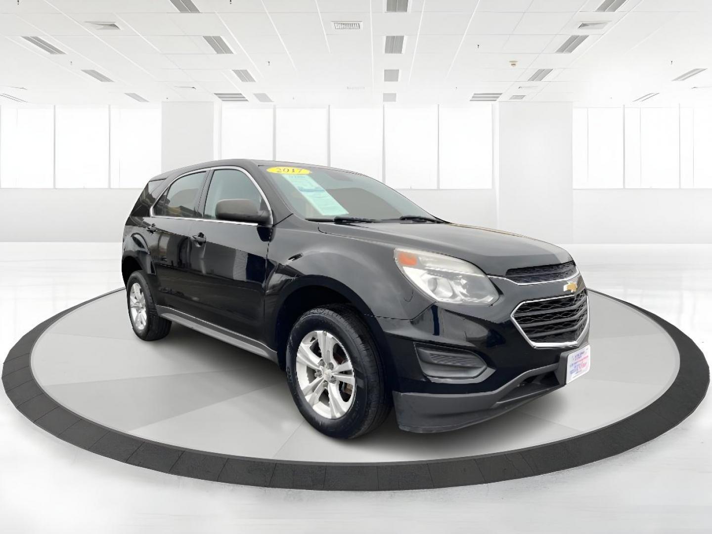 2017 Black Chevrolet Equinox LS 2WD (2GNALBEK2H1) with an 2.4L L4 DOHC 16V FFV engine, 6A transmission, located at 880 E. National Road, Vandalia, OH, 45377, (937) 908-9800, 39.892189, -84.181015 - Photo#0